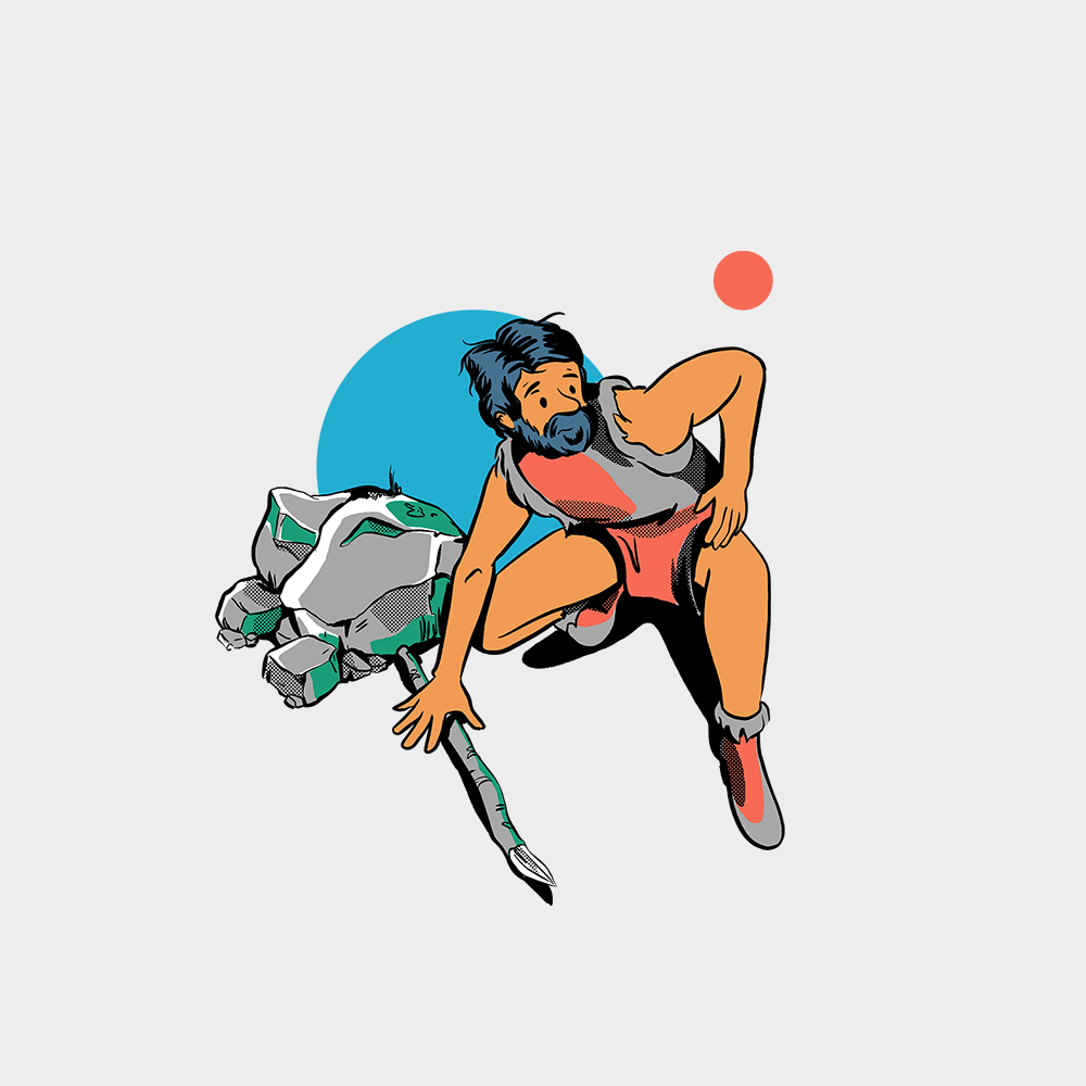 Companion approach Early man illustration